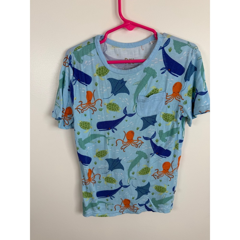 Little Sleepies Marine Life Bamboo Pocket Tee Shirt 3T